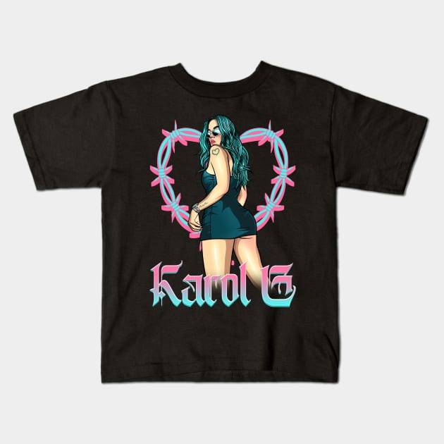 Karol G Kids T-Shirt by liomal